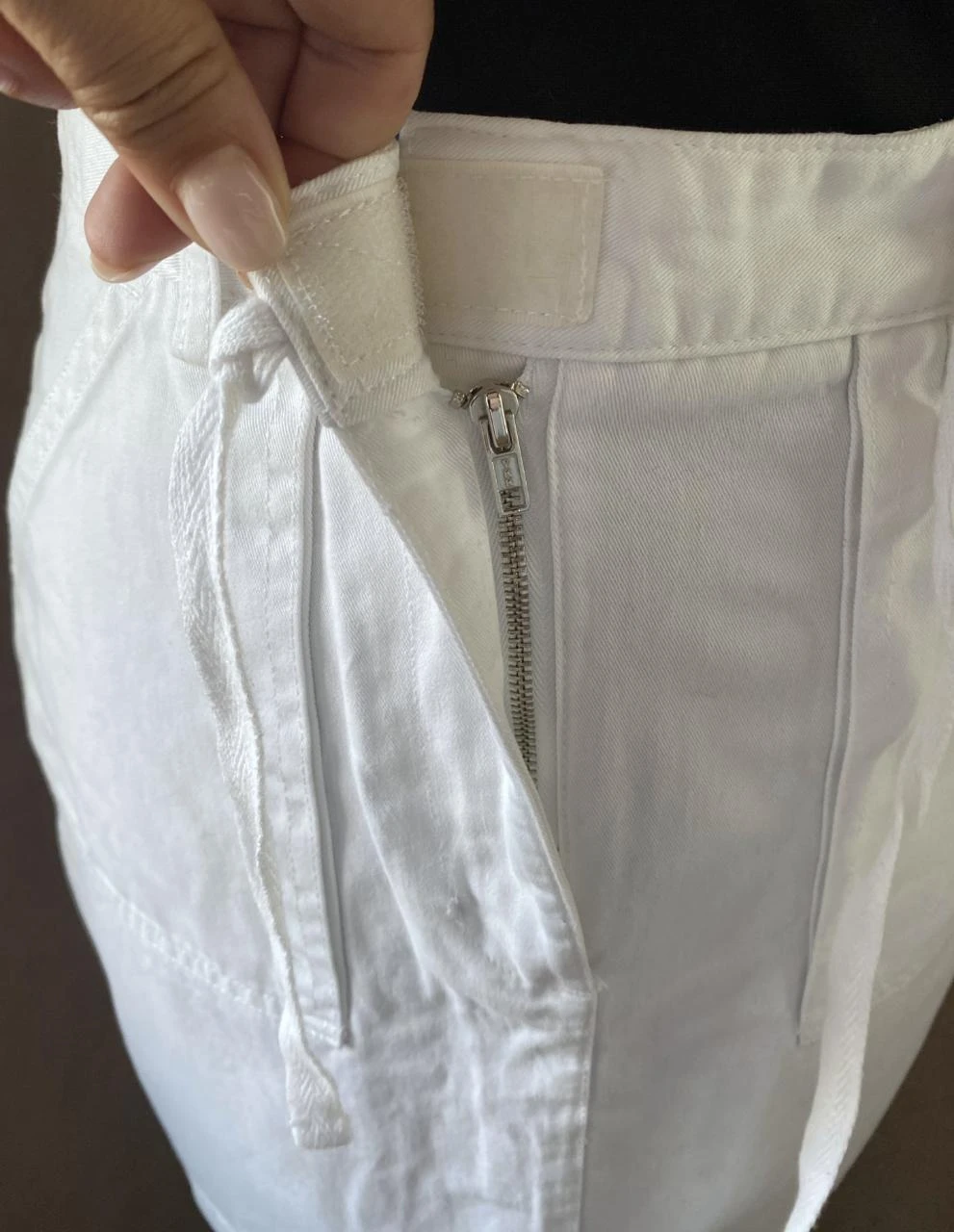 Witte ETAM rechte rok van 100% katoen T36 – Cargo chic stijl & hoge taille – photo 8